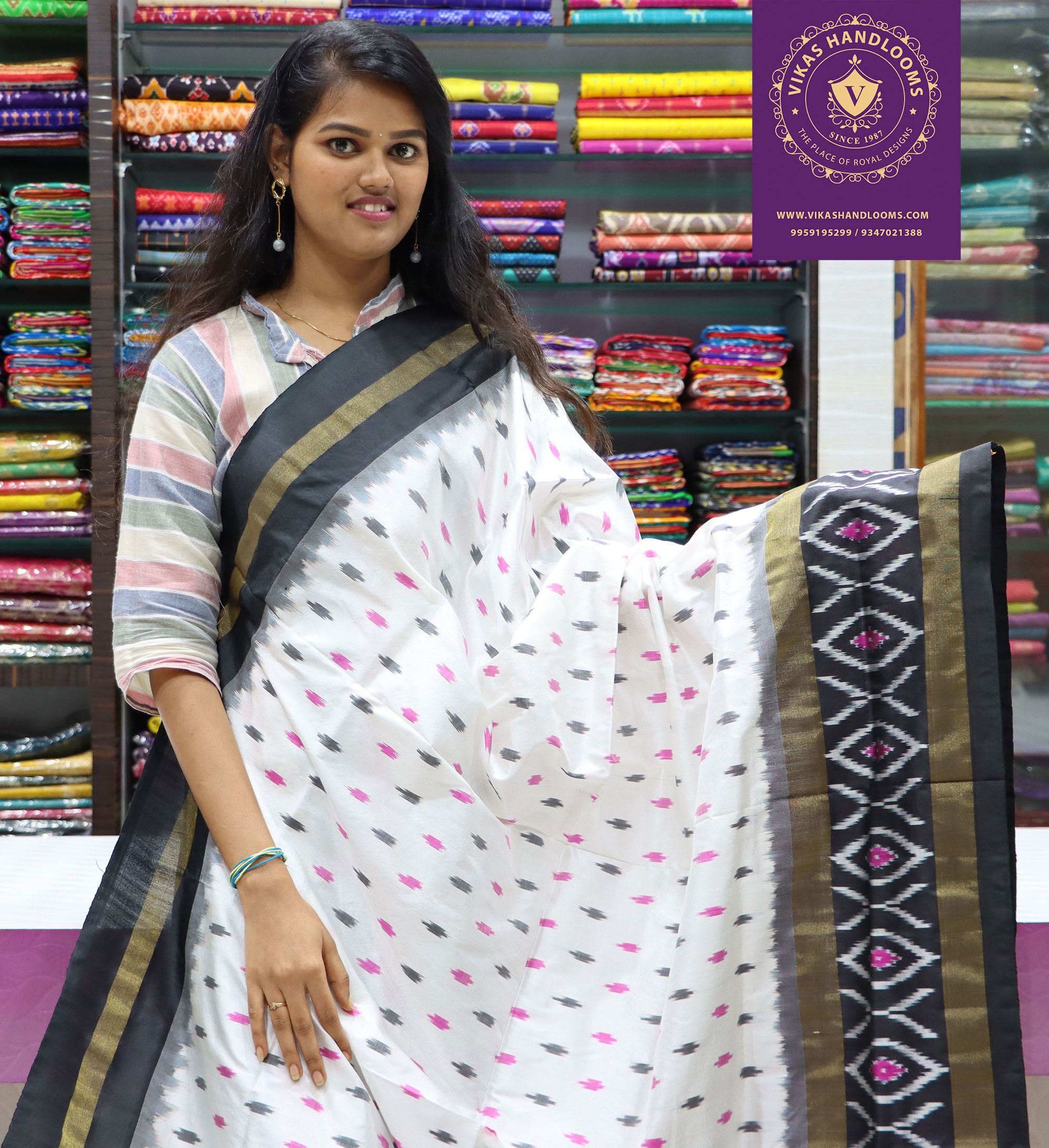 Pochampally Ikat Lightweight Sarees