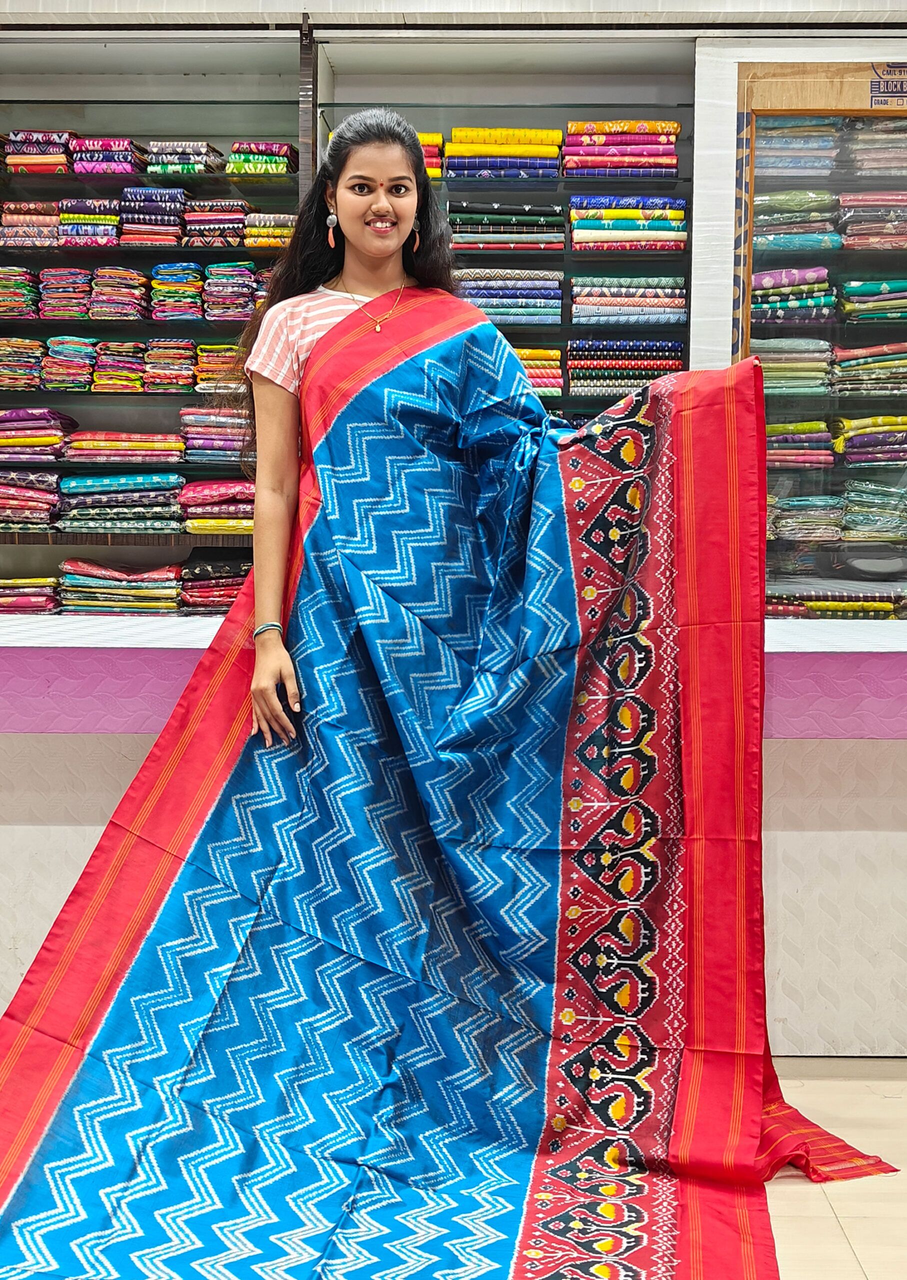 Pochampally Ikat Without Zari Special Border Design Sarees