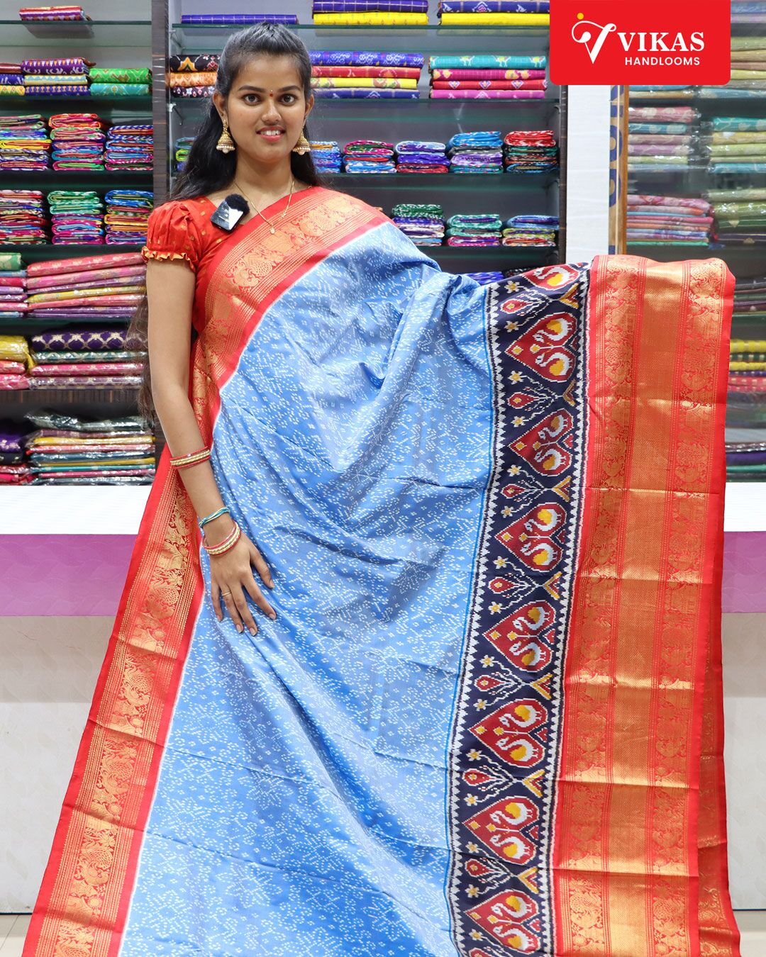 Pochampally Kanchi Pattu Ragoli Design Sarees
