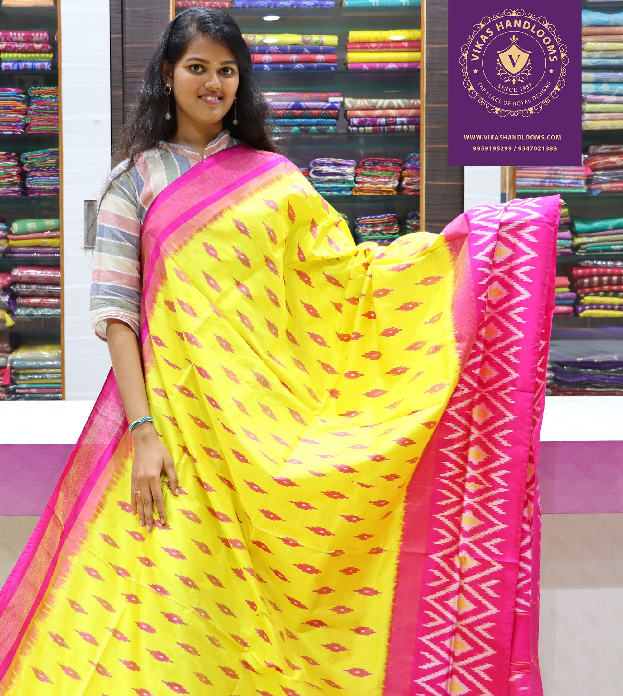 Pochampally Without Zari Lightweight Sarees