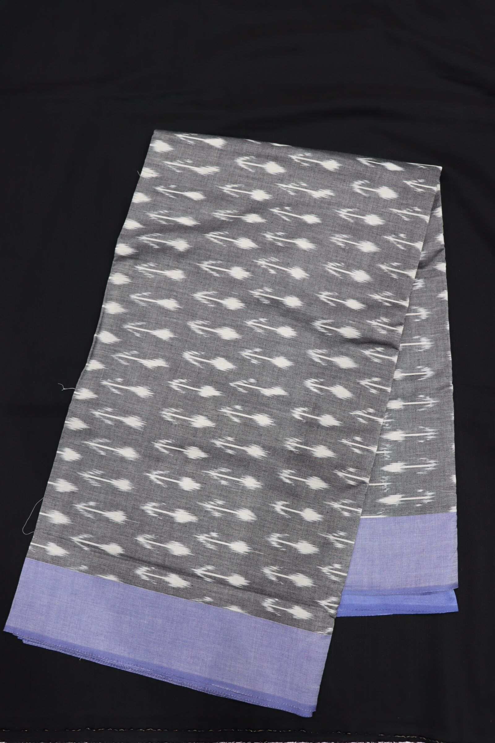 Pochampally Ikat Cotton Grey Saree