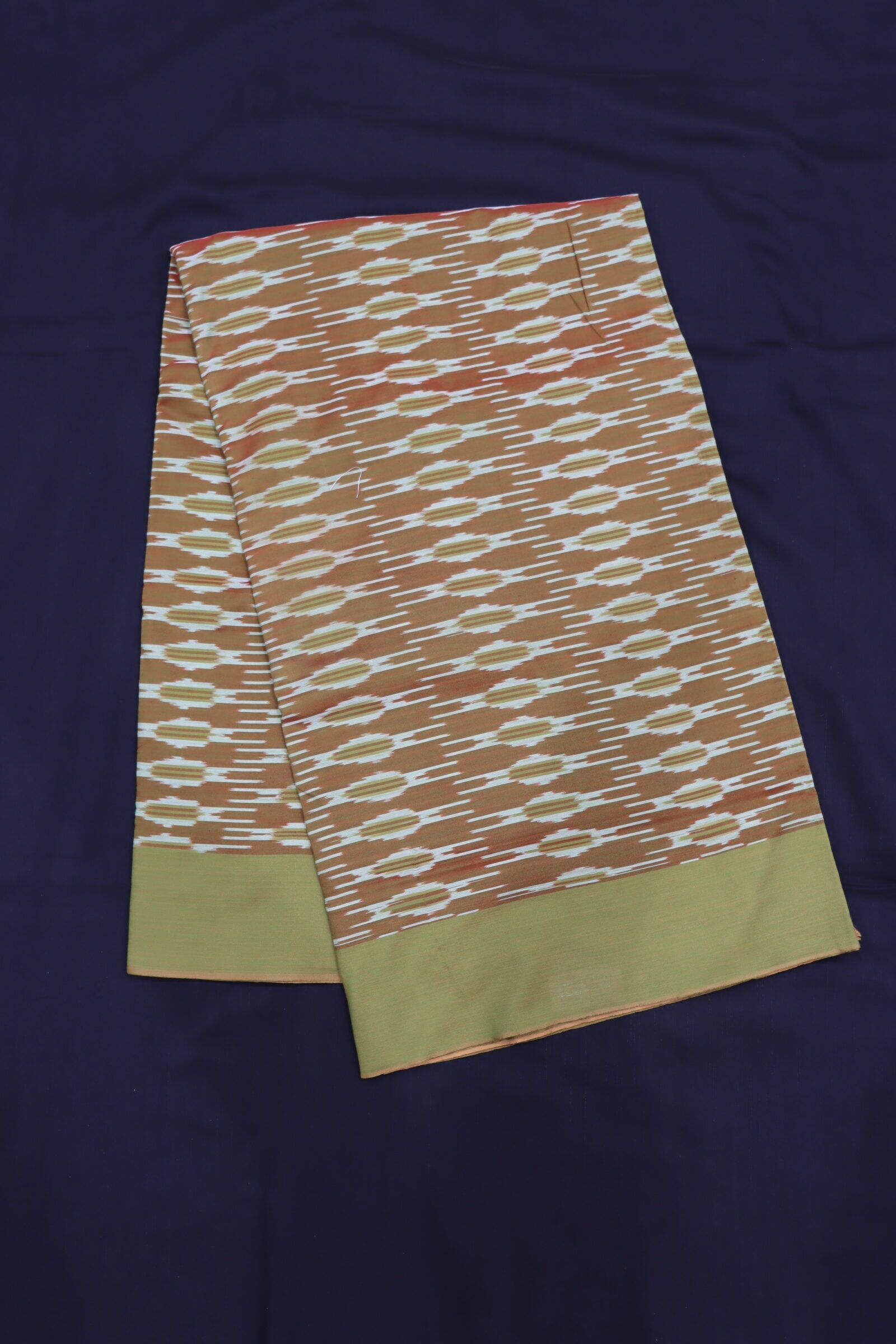 Pochampally Ikat Cotton Light Brown Saree