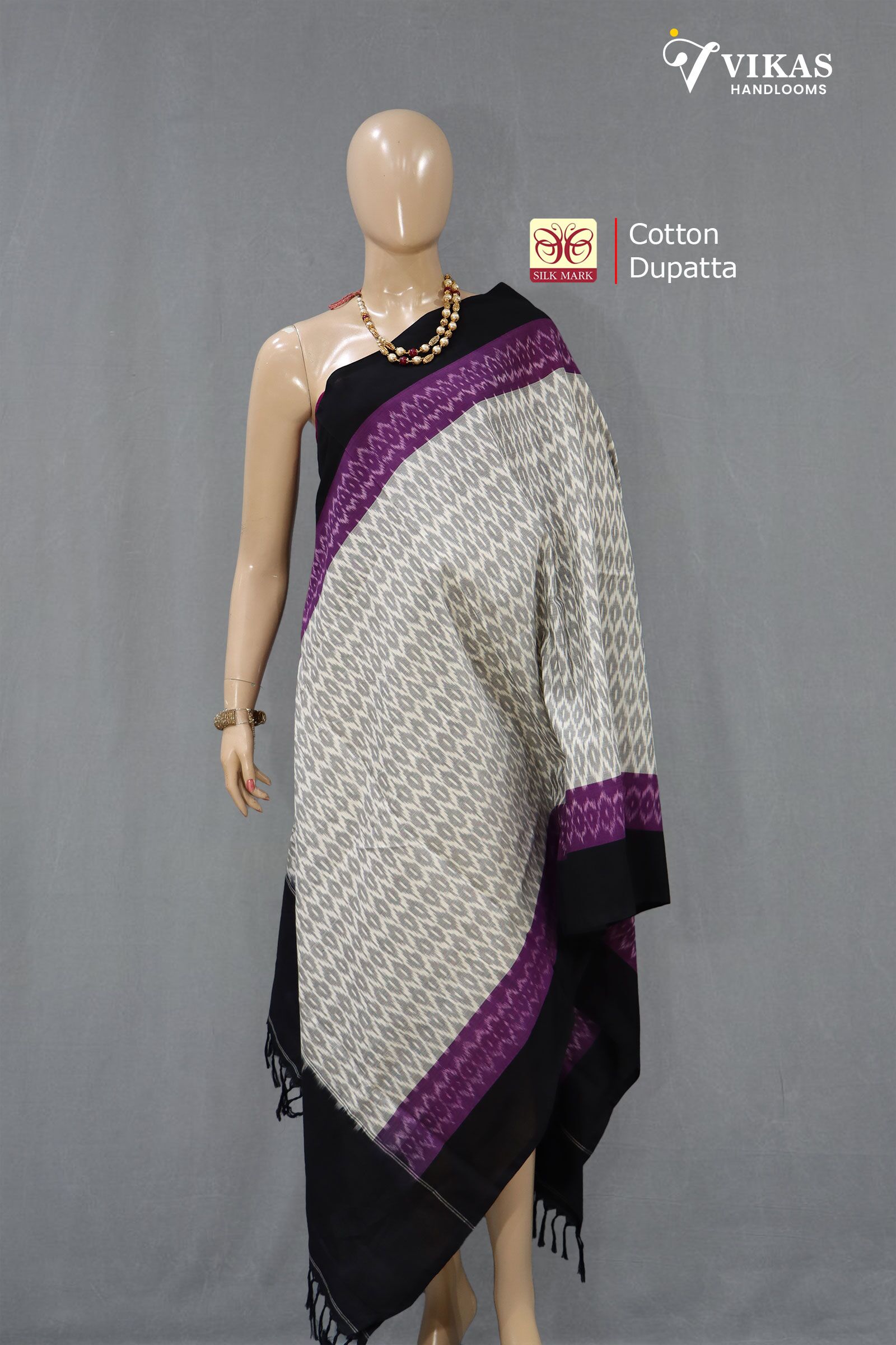 Double Ikkat Cotton Dupattas