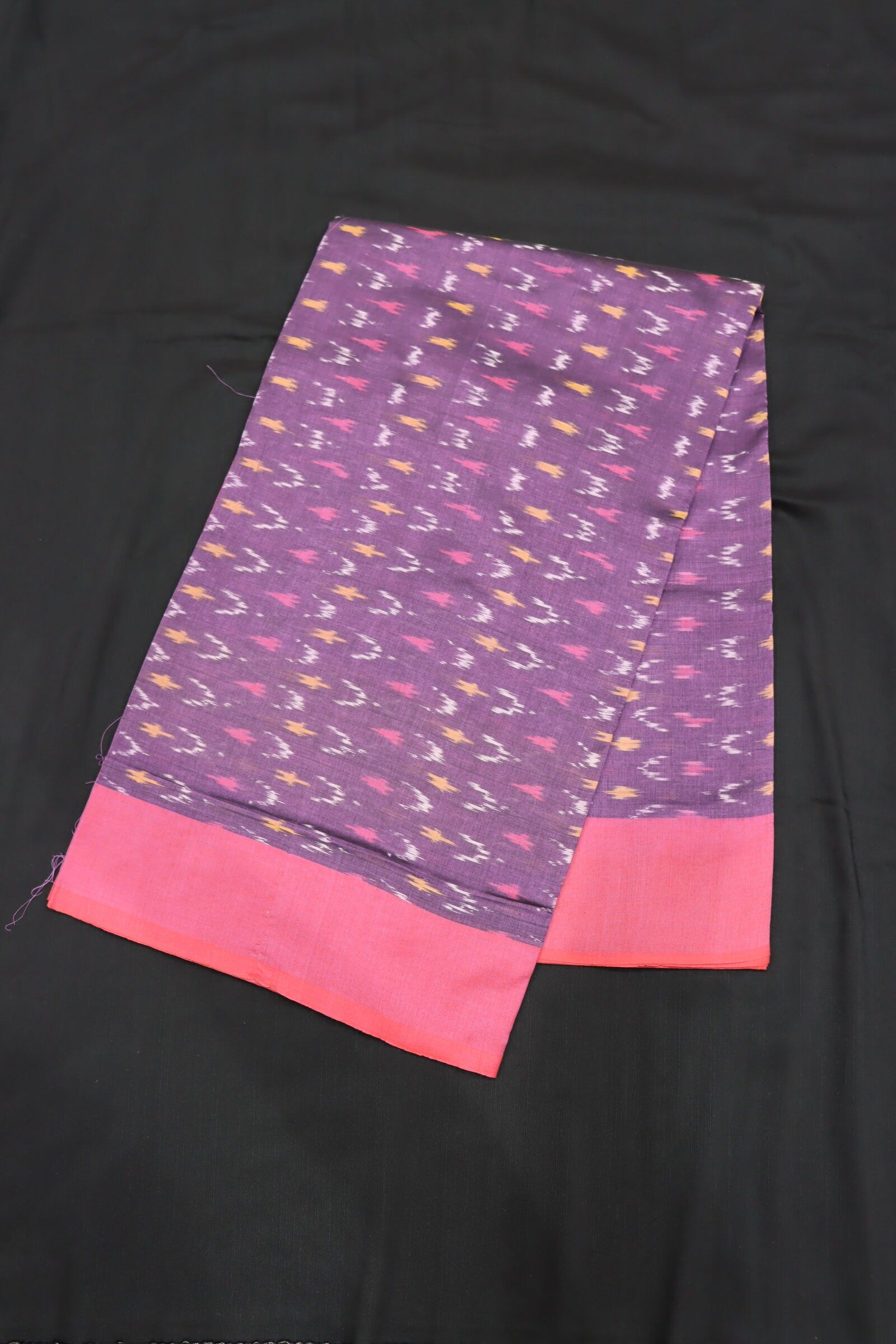 Pochampally Ikat Cotton Purple Saree