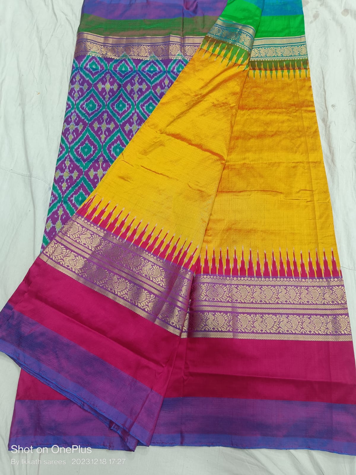 Pochampally Ikat Kanchi Ganga Jamuna Border Sarees