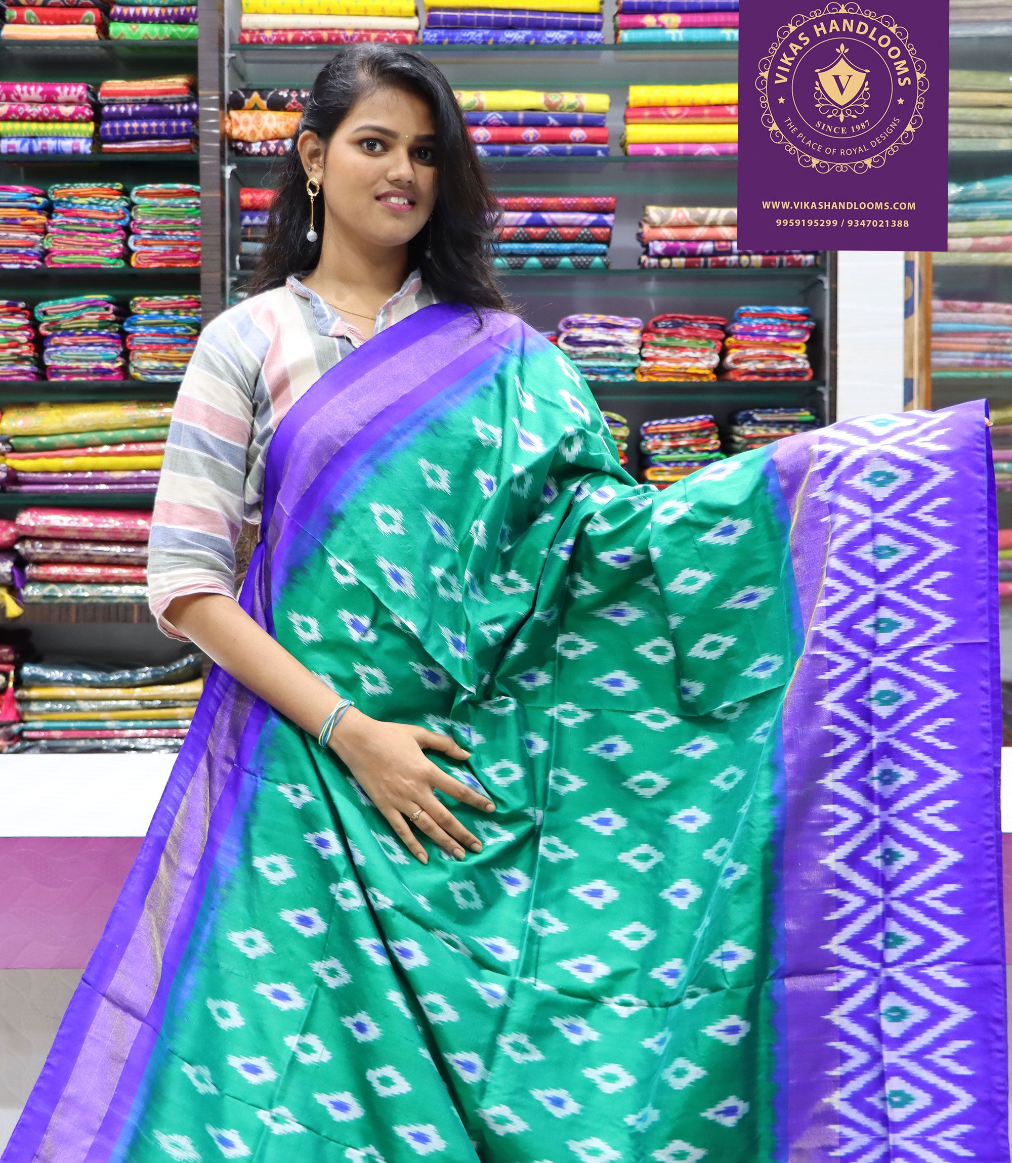Pochampally Ikkat Lightweight Sarees