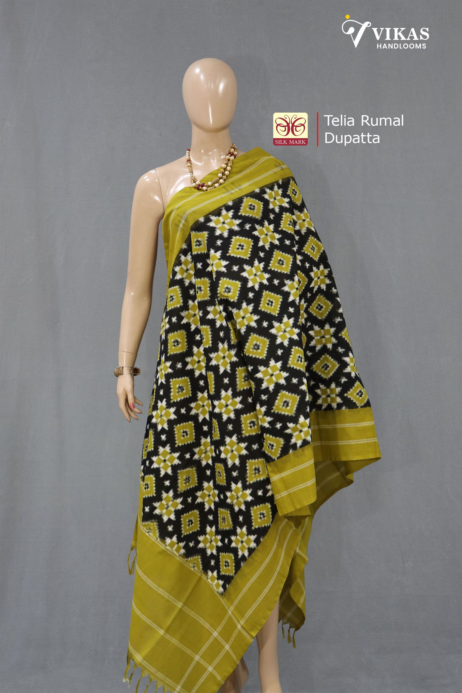 Pochampally Telia Rumal Dupatta